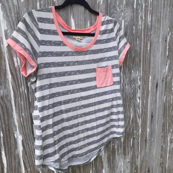 2 for $10 Striped, short sleeve, pocket tee - Picture 2 of 5